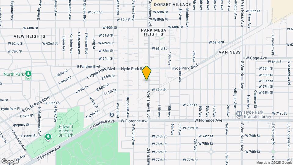 6625 Crenshaw Blvd Map and Location Details