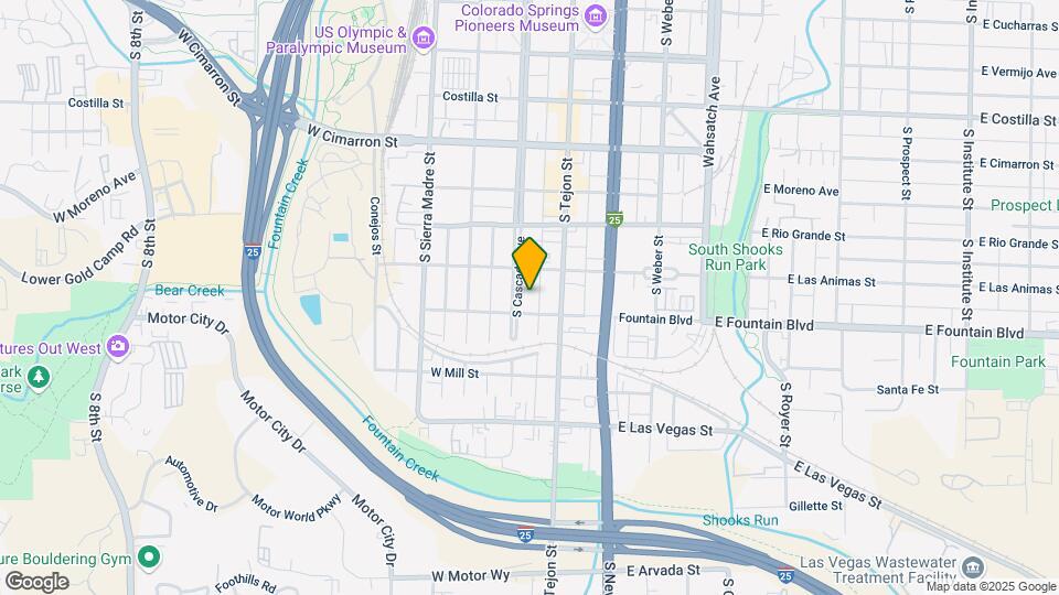 821 S Cascade Ave Map and Location Details