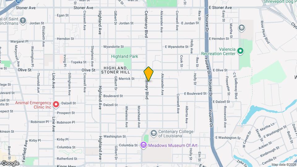 2115 Centenary Blvd Mapa y Detalles de la Ubicación