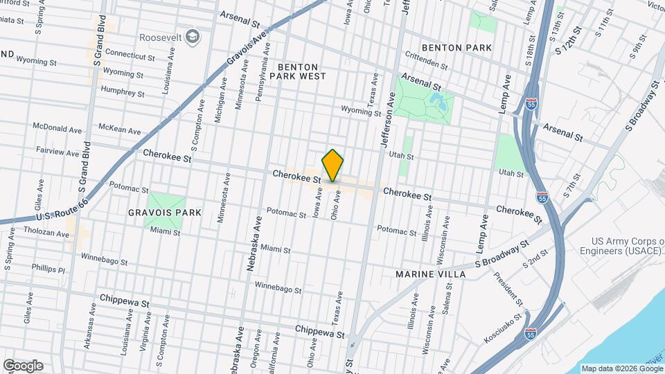 2716 Cherokee St Map and Location Details
