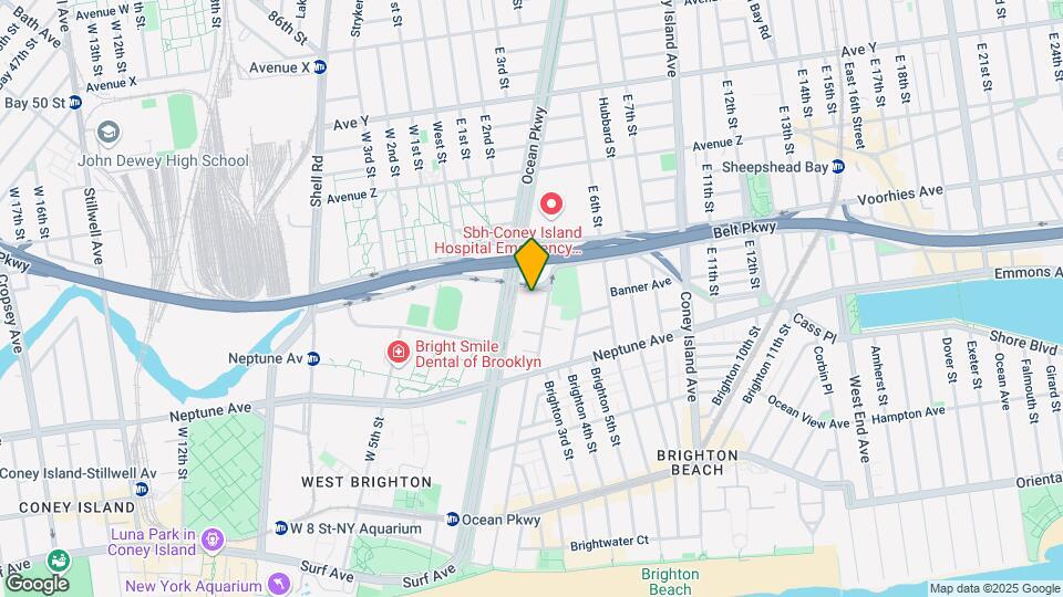 2850 Ocean Parkway Map and Location Details