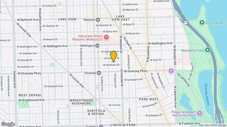 836 W Wolfram St, Unit 411 Map and Location Details