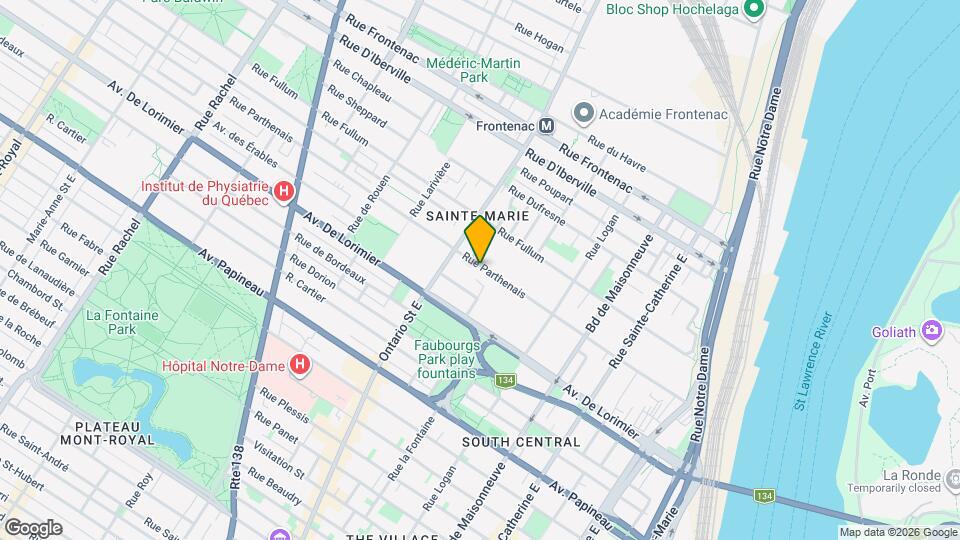 1902 Parthenais Rue Map and Location Details