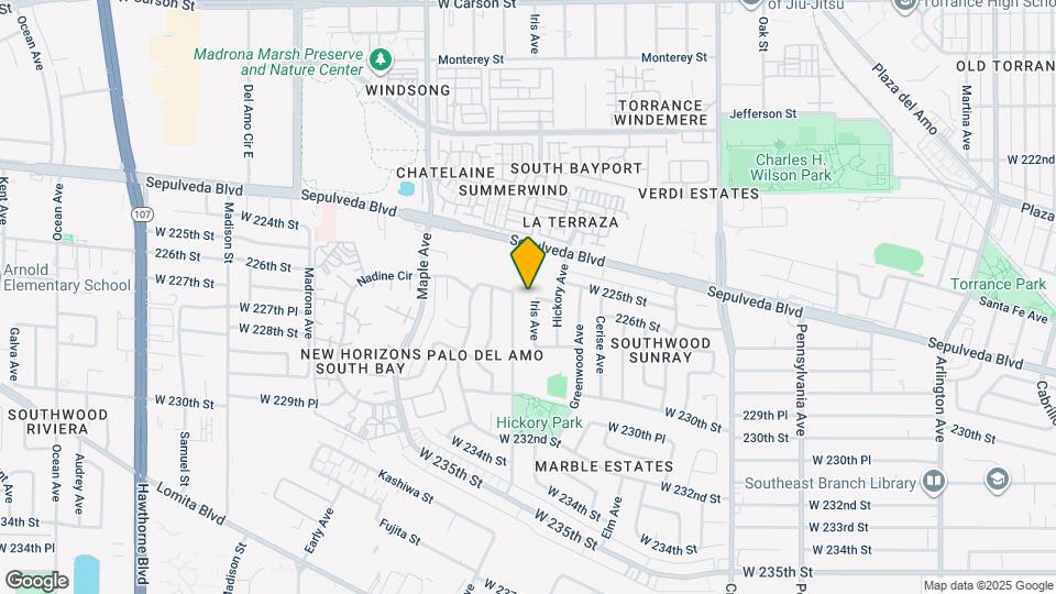 22601 Iris Ave Mapa y Detalles de la Ubicación