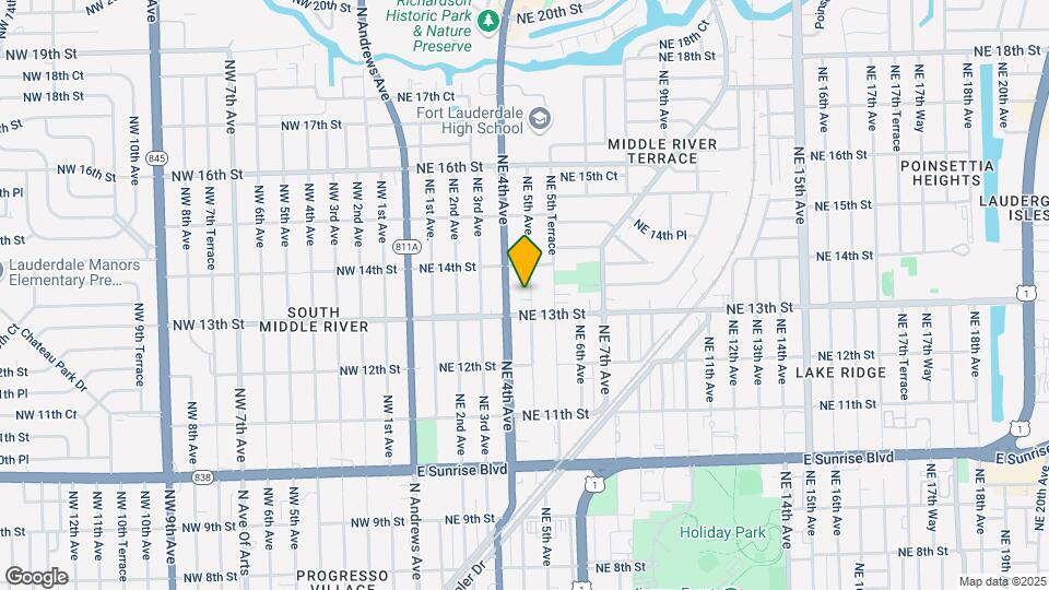 1317 NE 5th Ave Map and Location Details