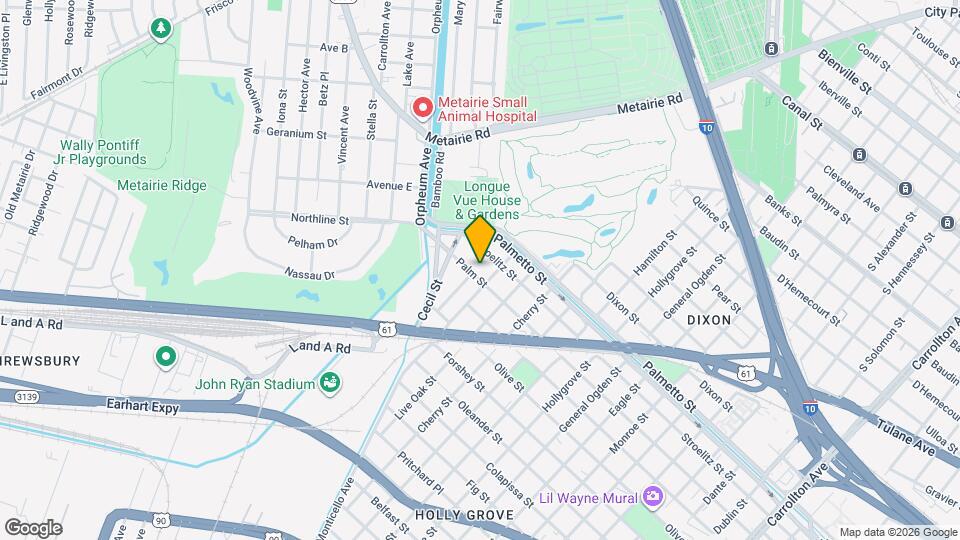 9523 Palm St Map and Location Details