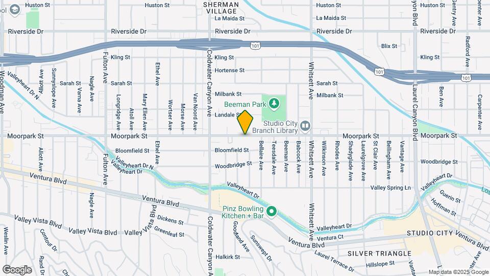 12744 Moorpark St Map and Location Details