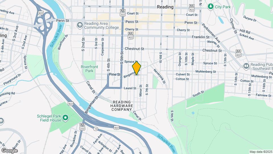 405 S 6th St, Unit 1 Map and Location Details