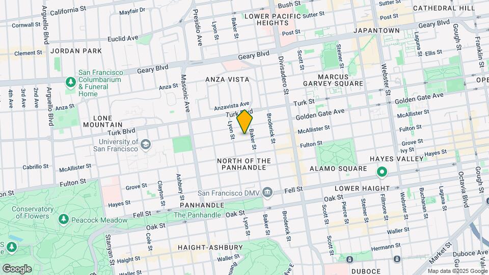 1822 Mcallister St Mapa y Detalles de la Ubicación
