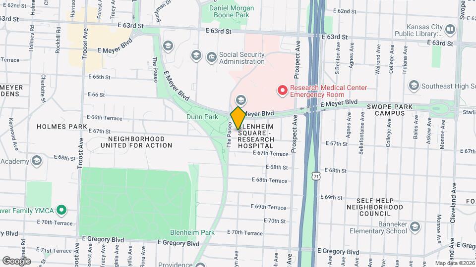 6626 Brooklyn Ave Map and Location Details