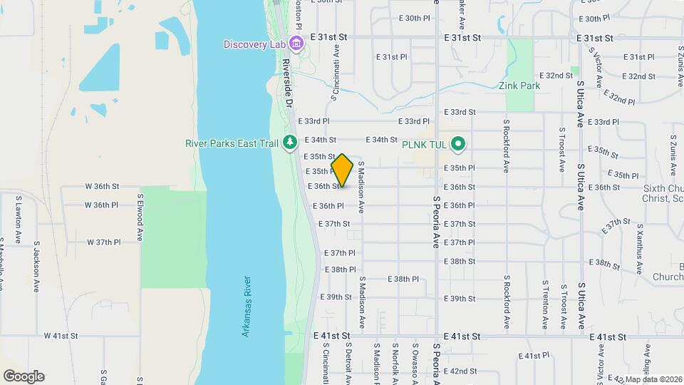 956 E 36th St Map and Location Details