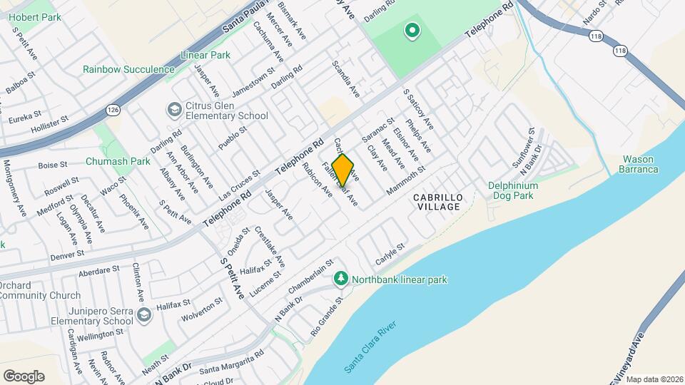 1321 Fallen Leaf Ave Map and Location Details