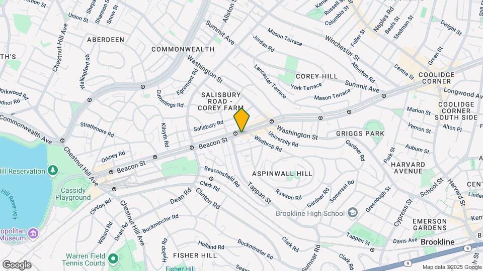 1679 Beacon St, Unit 1 Map and Location Details