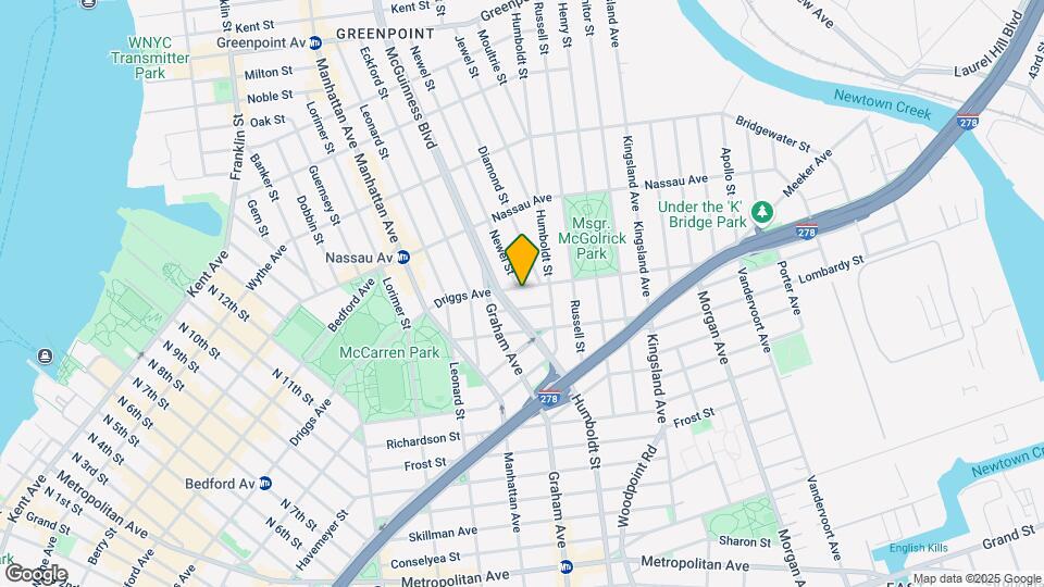 195 Driggs Ave Mapa y Detalles de la Ubicación