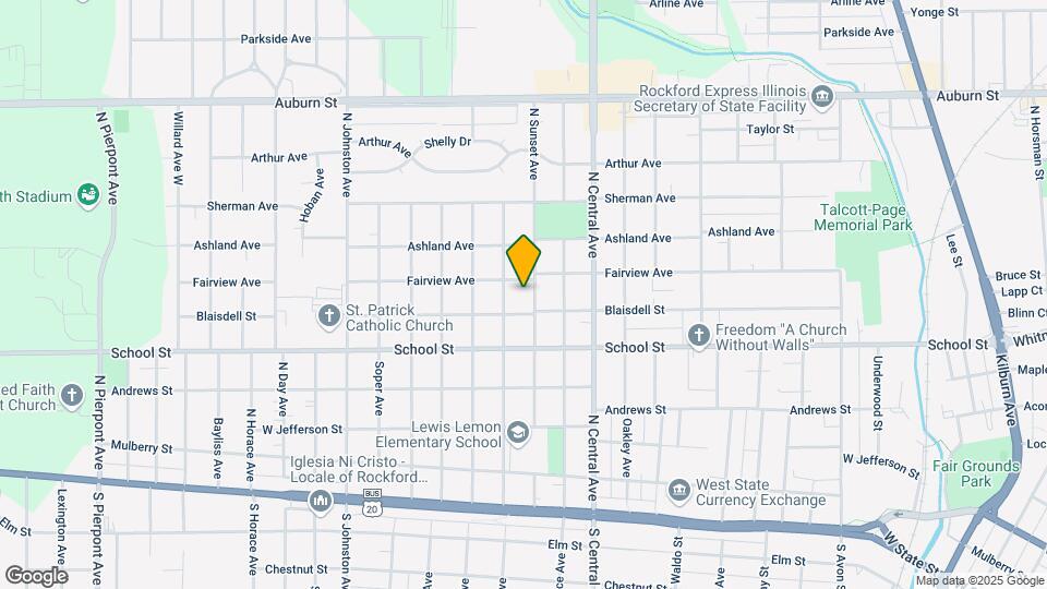 614 N Sunset Ave Map and Location Details