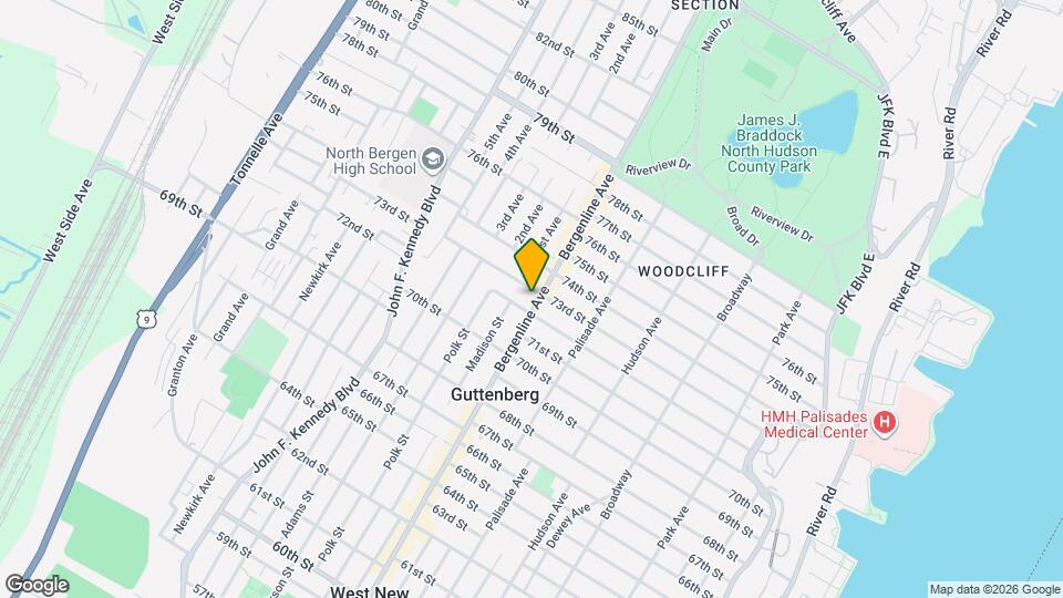 7215 Bergenline Ave Map and Location Details