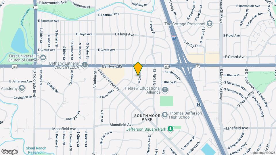 3551 S Grape St Map and Location Details