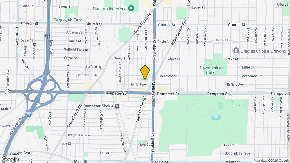 8847 La Crosse Ave Map and Location Details