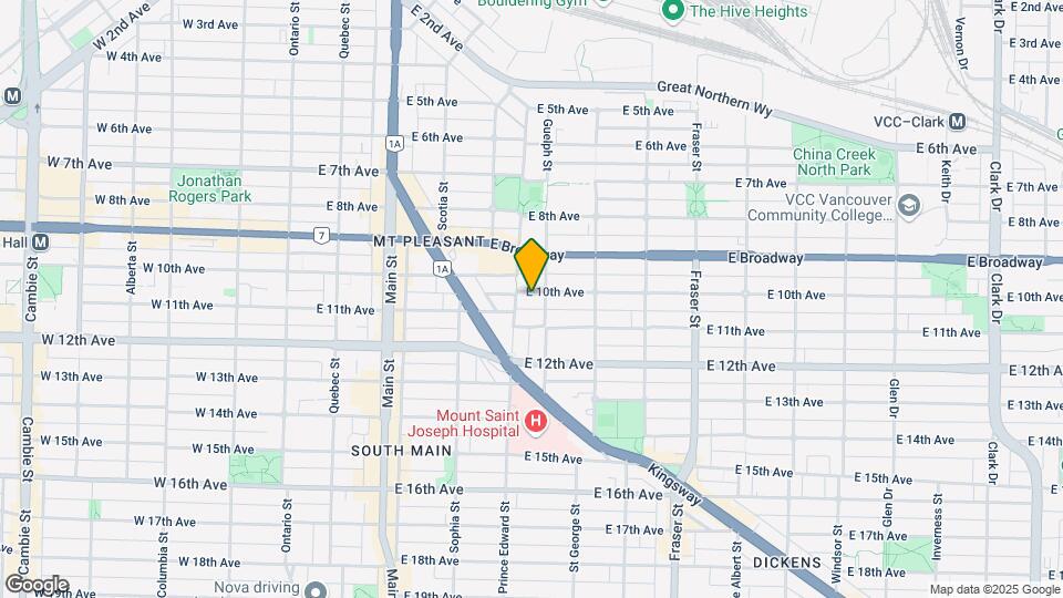 414 E 10th Ave Map and Location Details