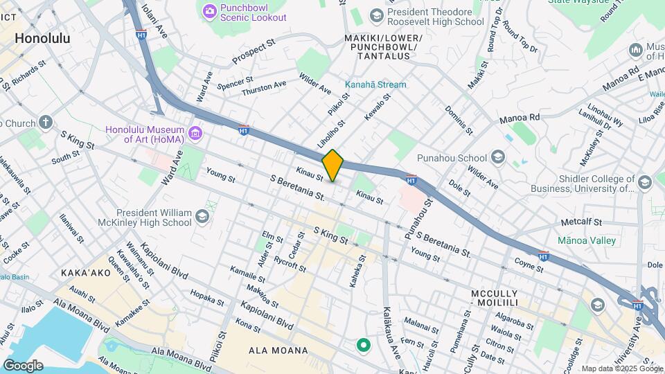 1323 Kinau St Mapa y Detalles de la Ubicación
