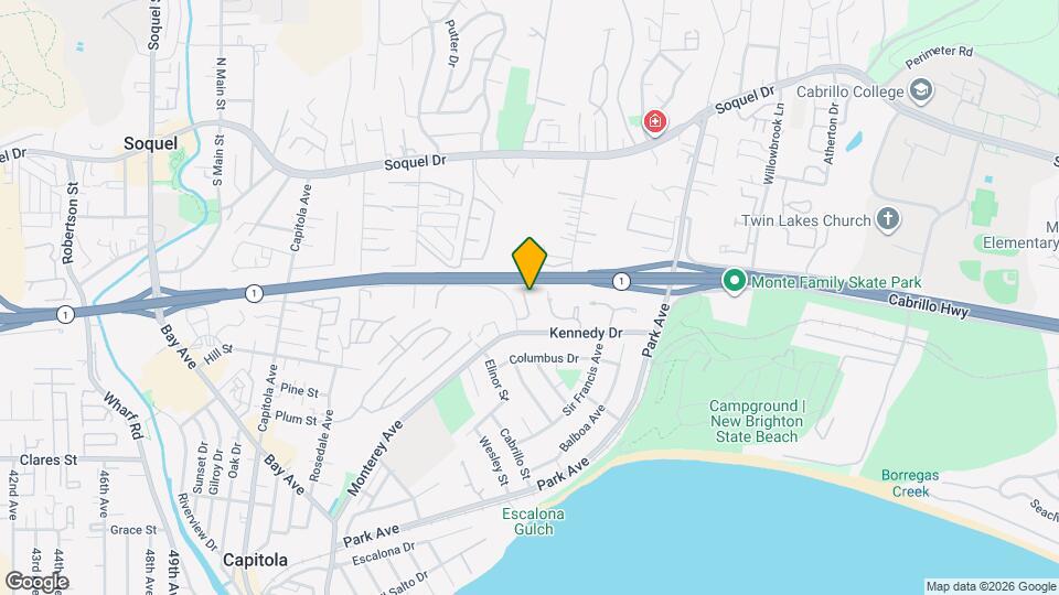 930 Ponselle Ln, Unit Capitola Knolls Condo Map and Location Details