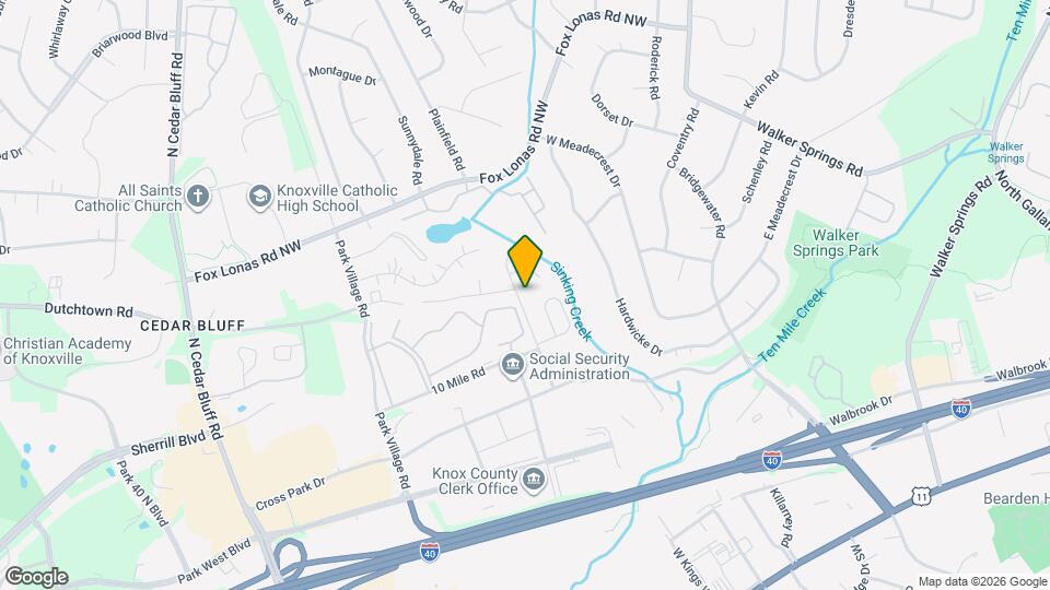 424 Cross Creek Rd Map and Location Details