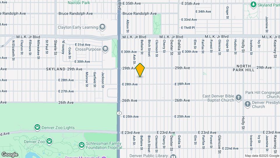 2827 Bellaire St Map and Location Details