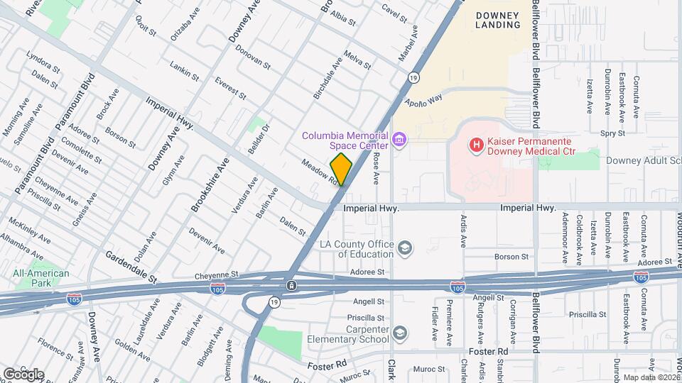 12521 Lakewood Blvd Map and Location Details