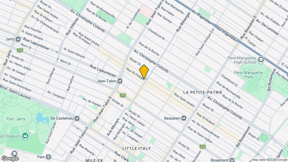 6950 Saint-Hubert Map and Location Details