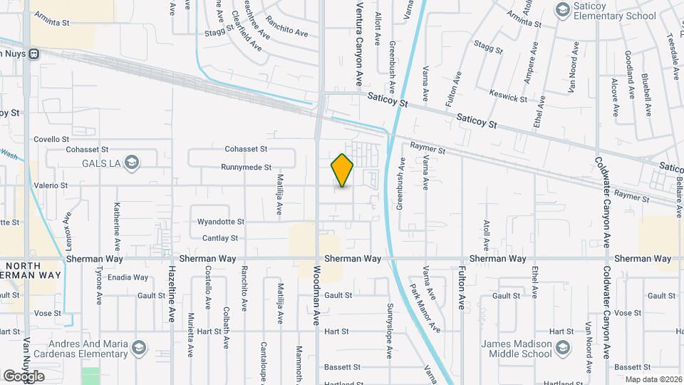 13620 Valerio St Map and Location Details