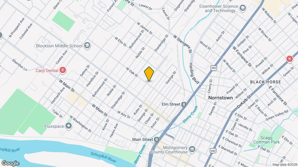 721 W Oak St Map and Location Details