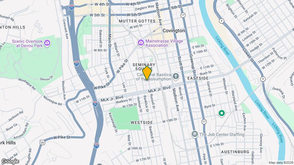 1109 Russell St, Unit Unit 1 Map and Location Details