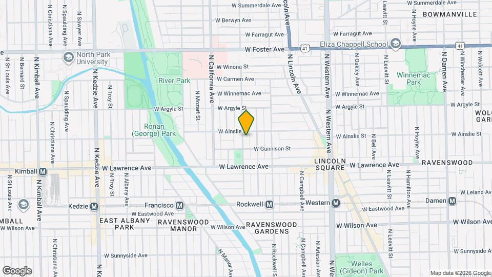 4869 N Washtenaw Ave Map and Location Details