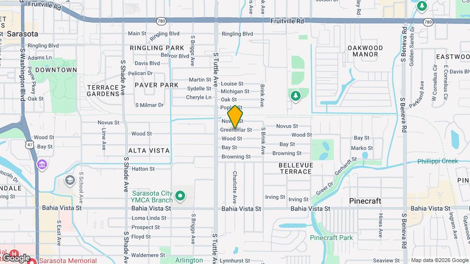 2880 Greenbriar St Mapa y Detalles de la Ubicación