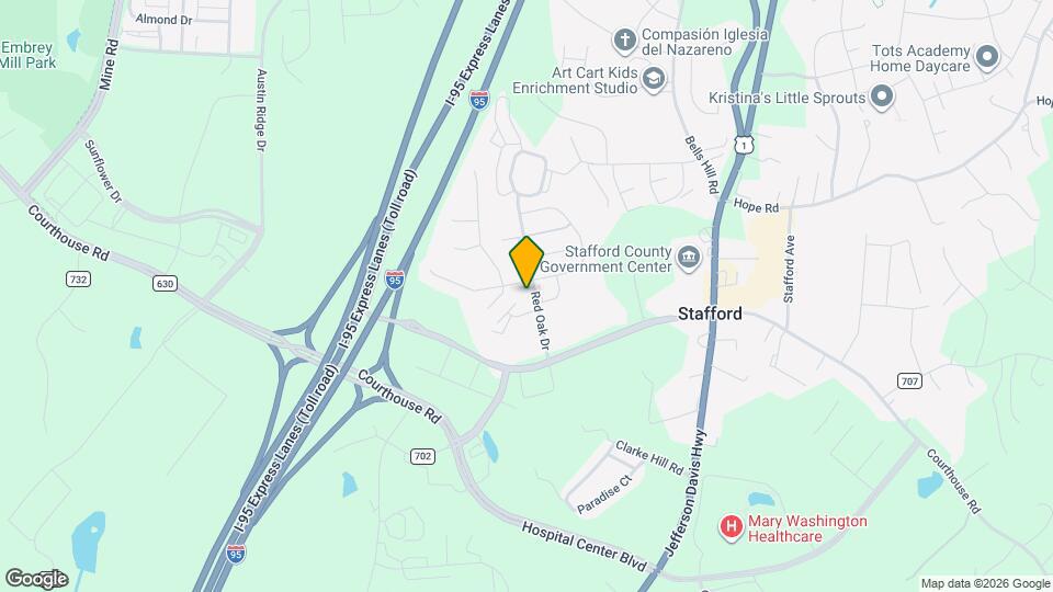 300 Red Oak Dr Mapa y Detalles de la Ubicación