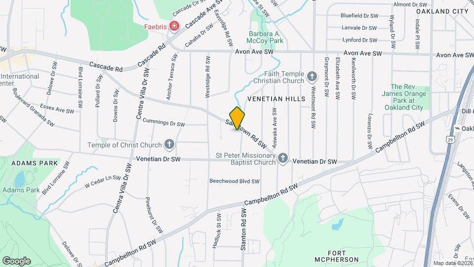 1698 Sandtown Rd SW Map and Location Details