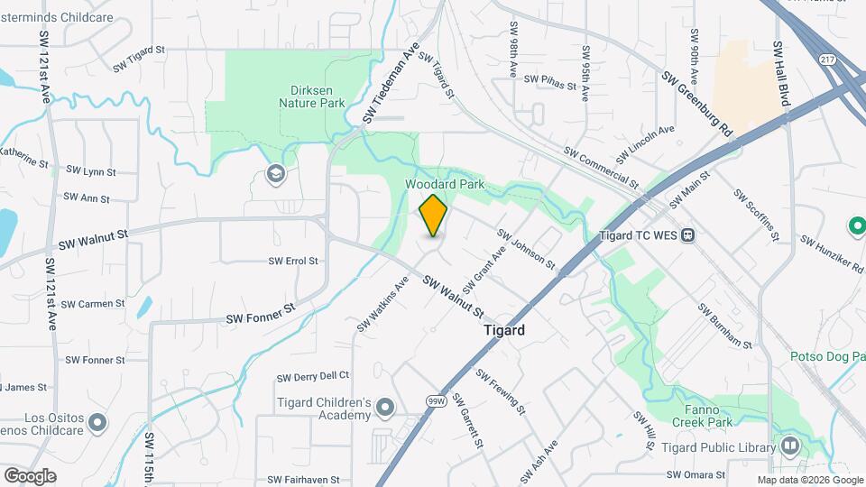 12505 SW Brookside Ave Map and Location Details