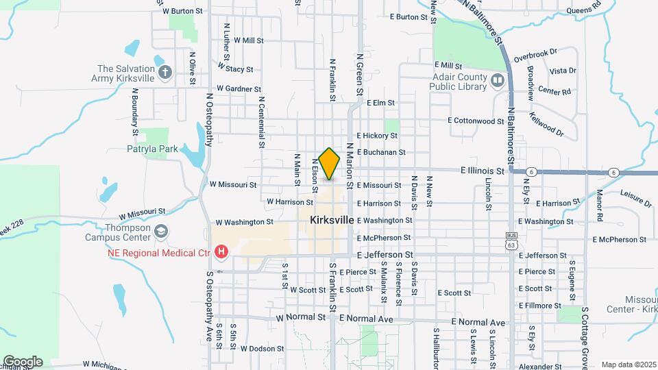 124 W Missouri St Map and Location Details