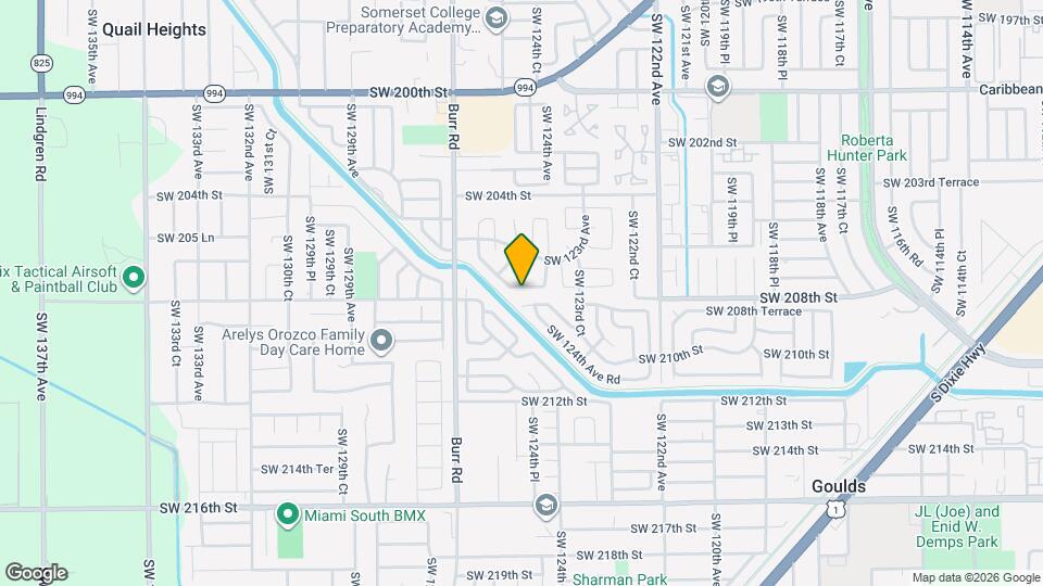 12440 SW 207th Terrace Map and Location Details