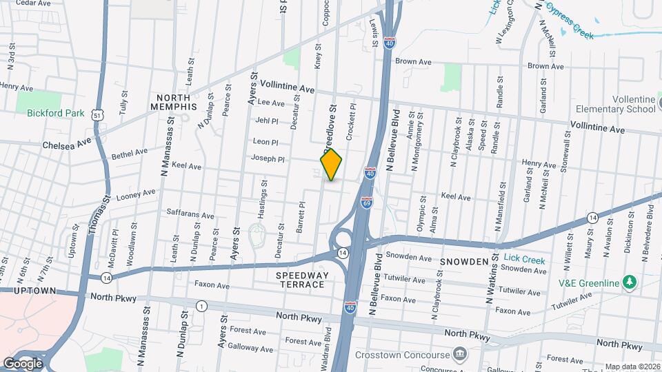 1074 Palmetto Ave Map and Location Details
