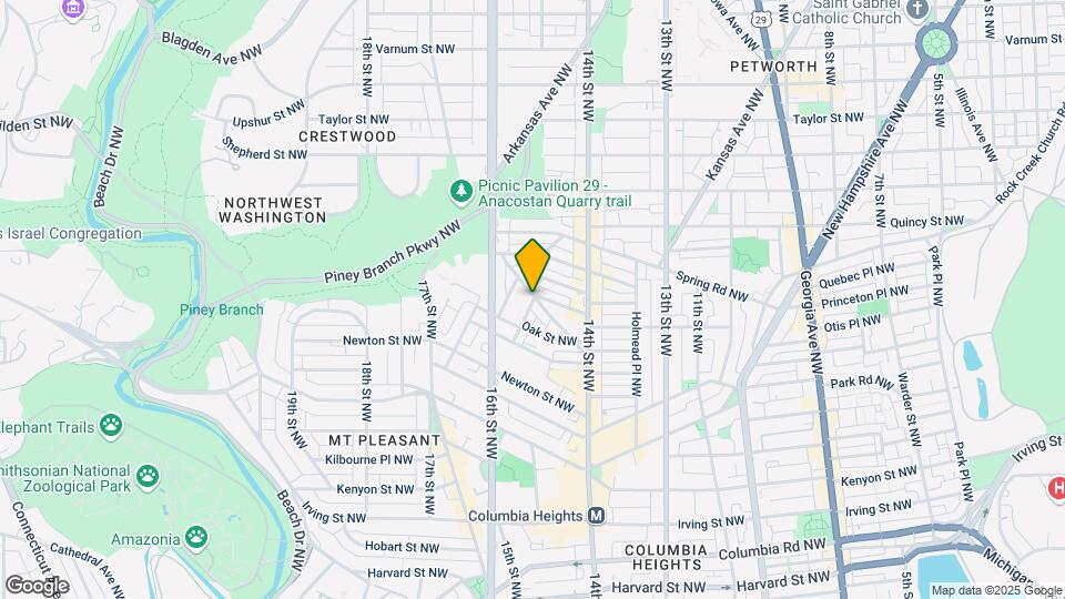 1500 Ogden St NW Map and Location Details