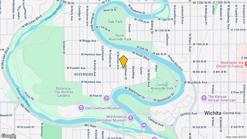 1207 Franklin St Map and Location Details