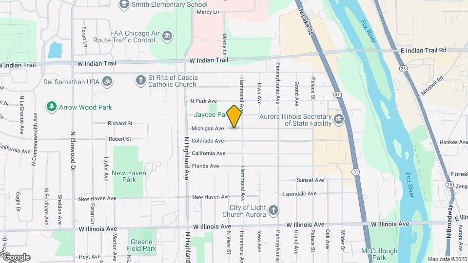 444 Michigan Ave Map and Location Details