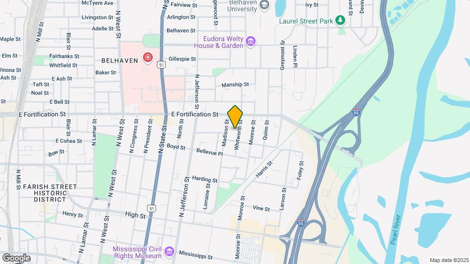 1021 Whitworth St, Unit 1021-A Map and Location Details