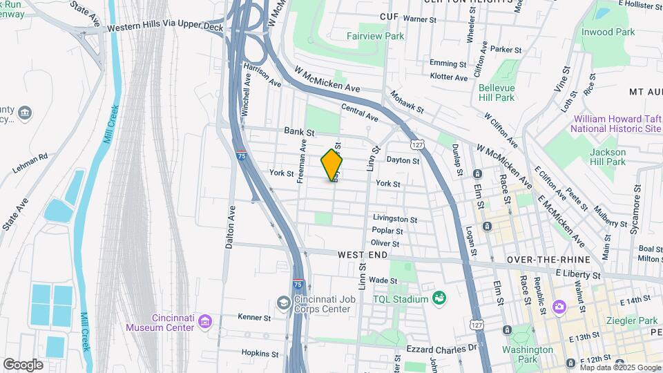 1825 Baymiller St Map and Location Details