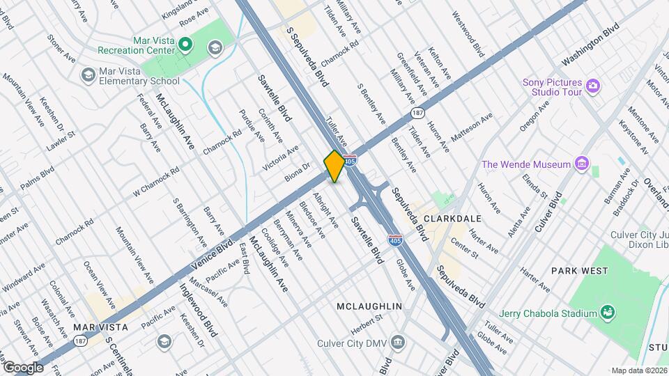 3820 Sawtelle Blvd Mapa y Detalles de la Ubicación