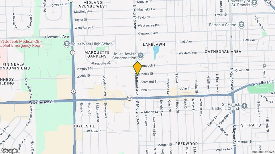 1318 Oneida St Map and Location Details