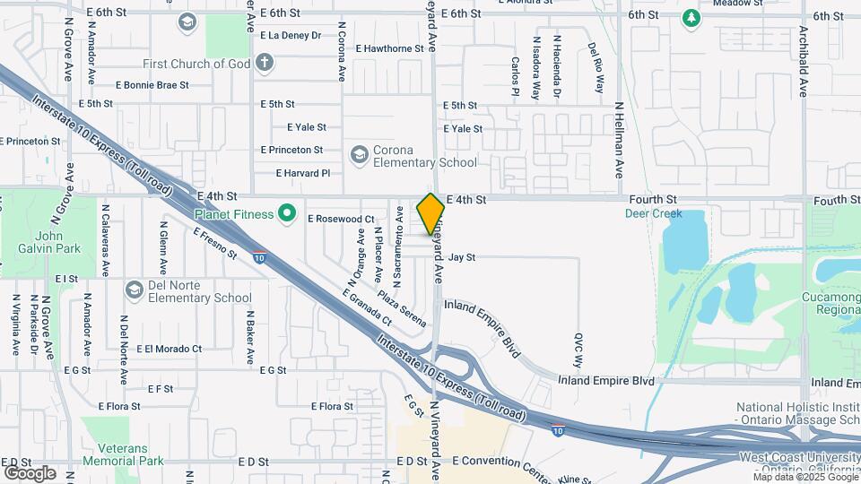 949 N Vineyard Ave Map and Location Details
