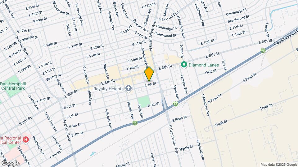 1905 E 7th St Map and Location Details