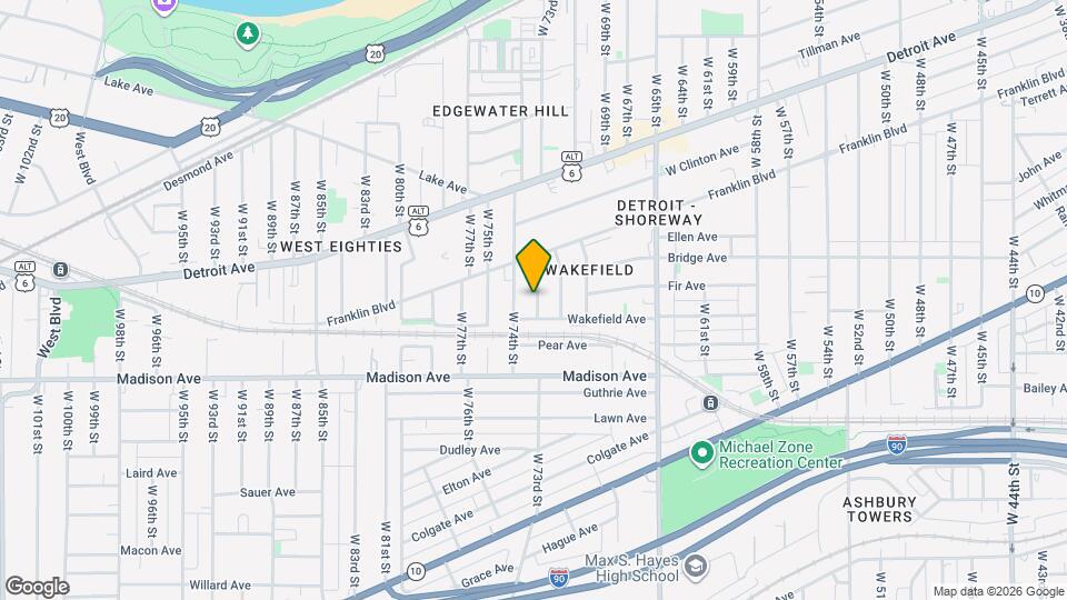 1922 W 73rd St, Unit 1 Map and Location Details